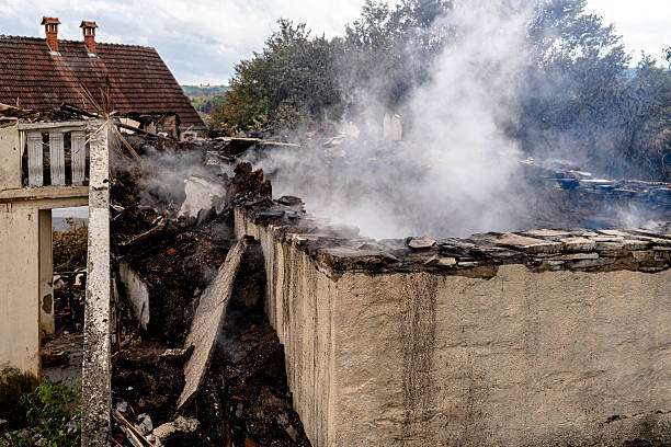 Professional Fire Damage Removal technician working in Kingston, NJ